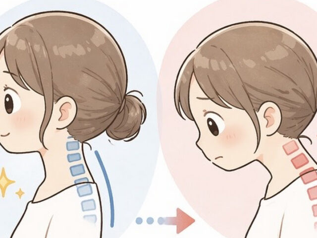 スマホ首（ストレートネック）にご注意⚠️